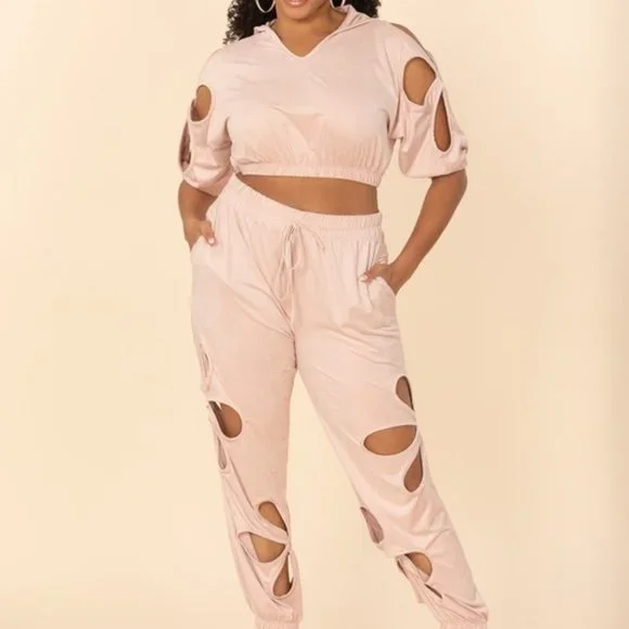 Hoodie Flower Cut-Out Set - Picture 5 of 11